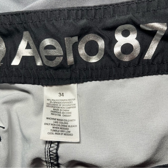 Aeropostale Men's Black and Green Swim Shorts size 34 - Picture 7 of 11